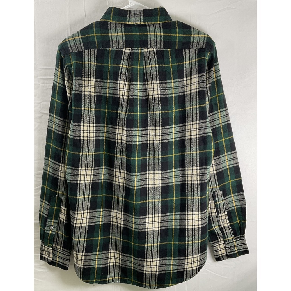 NWT Men's Ralph Lauren Polo Luxury Flannel Casual Button Down Shirt Green Navy S - Picture 4 of 4